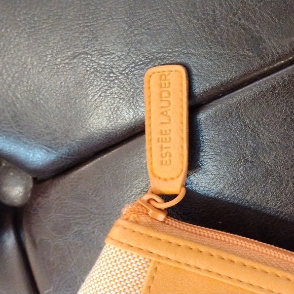 EUC Orange Estee Lauder Makeup Bag and Goodies - Picture 3 of 13